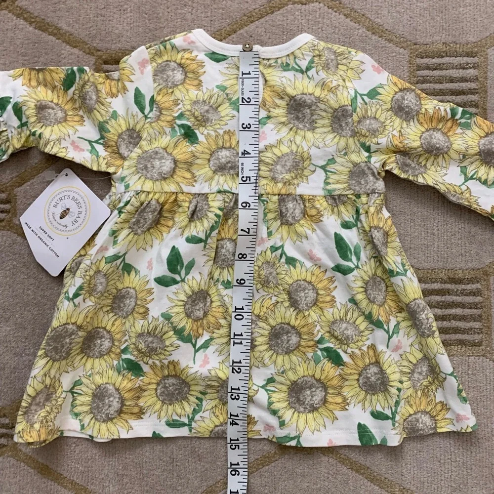 NWT Burt’s Bees Baby Sunflower Organic Cotton Top 18M - Picture 6 of 7